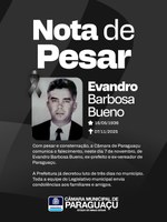 PARAGUAÇU PERDE UMA DE SUAS GRANDES LIDERANÇAS POLÍTICAS
